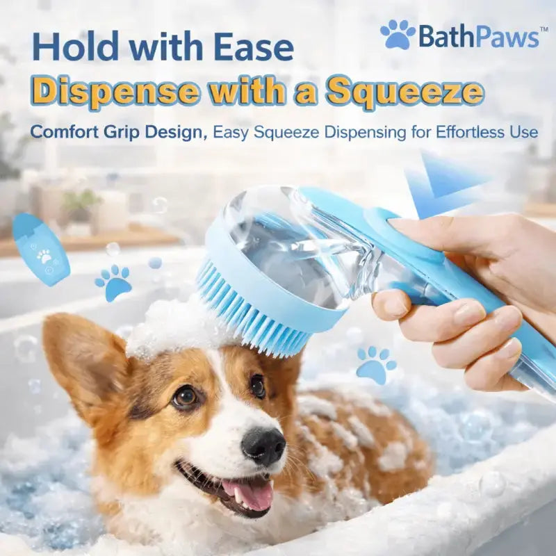 Bathpaws™ Pet Bath & Shampoo Brush for Dogs - Dog Products at Hunter’s Doggy Shop Free Shipping Worldwide