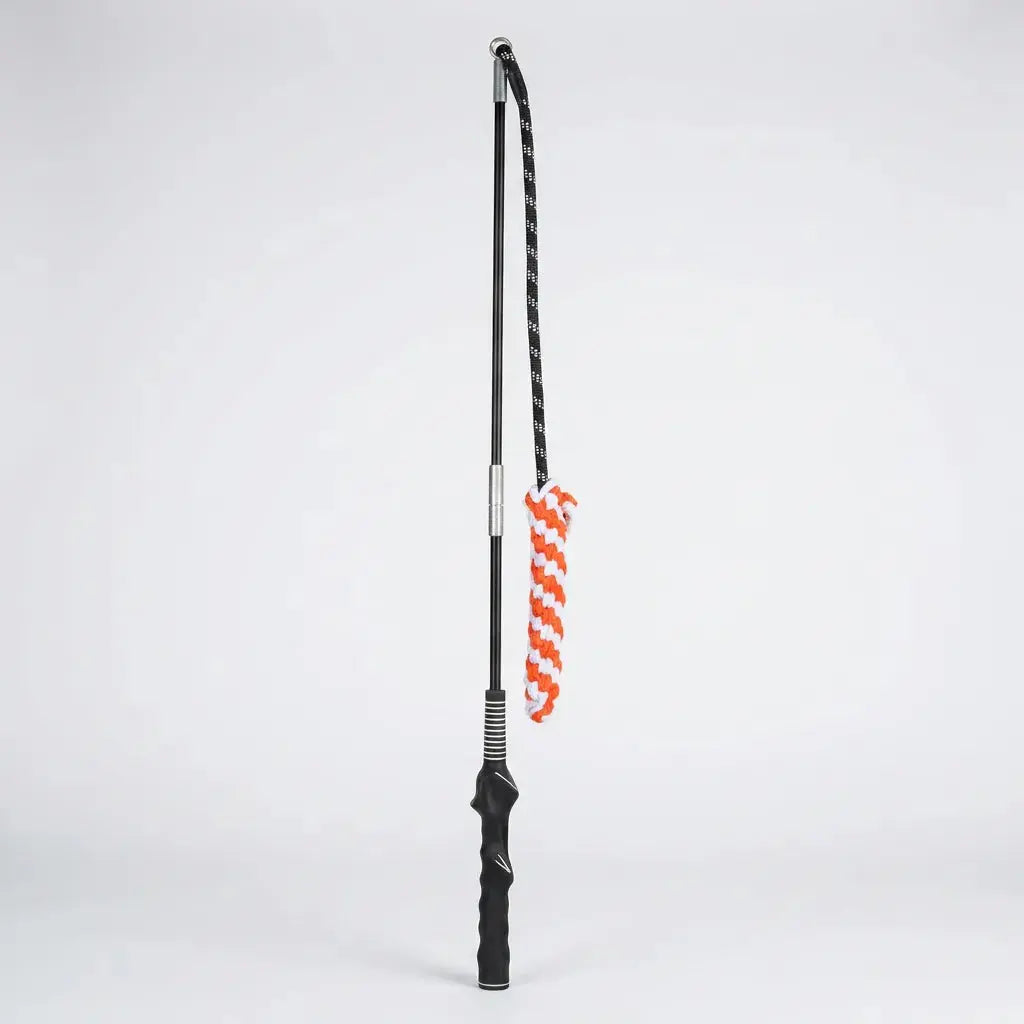 ChaseFlick™ flirt pole for dogs full length with lure attached