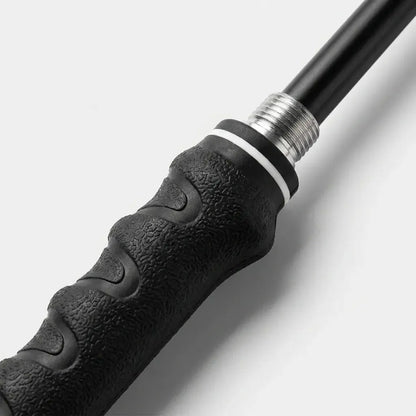 ChaseFlick™ flirt pole black rubber grip handle close up