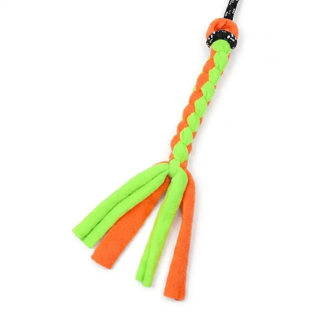 ChaseFlick™ flirt pole braided rope lure in Lime Green
