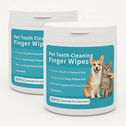 Dentalpaws™ Gentle Wipes for Daily Dental Care - 2 Tubs - Best Selling Dog Products and Pet Essentials Collection Free