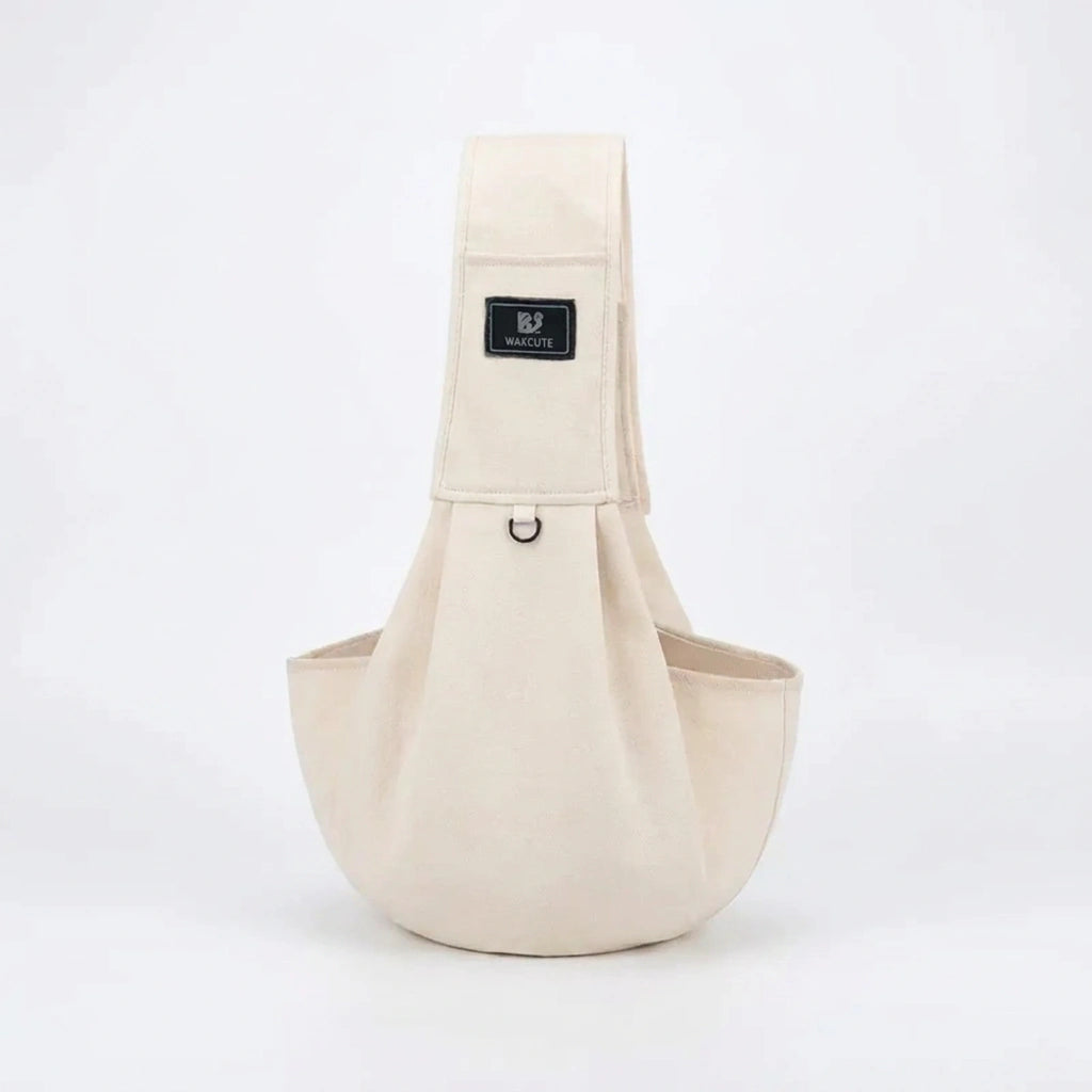 CarryPaws dog sling carrier in Beige, 1 pack, product photo on a white background