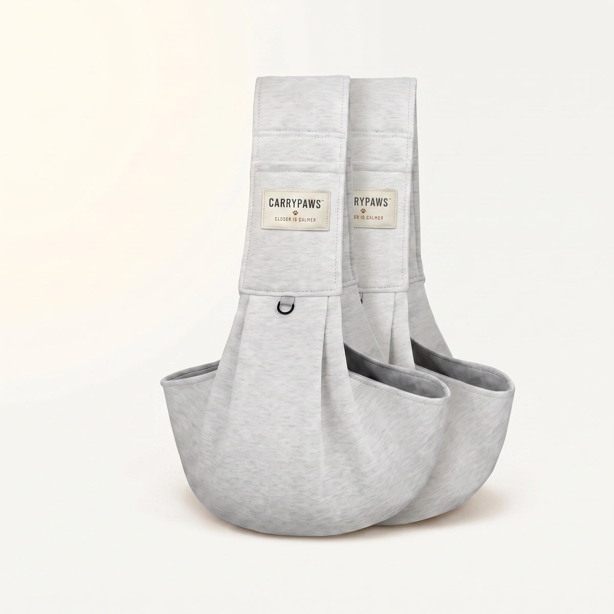 Light grey CarryPaws dog sling carrier, two pack