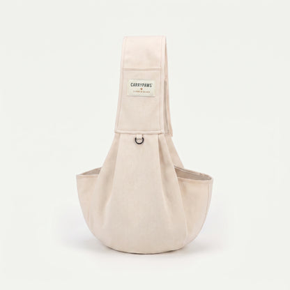 Beige CarryPaws dog sling carrier, single pack