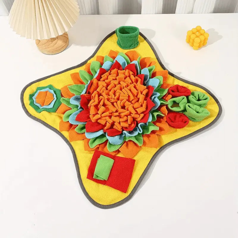 Pawquest™ Snuffle Mat for Dogs – Calm Enrichment & Slow Feeding - Yellow - Dog Products at Hunter’s Doggy Shop Free