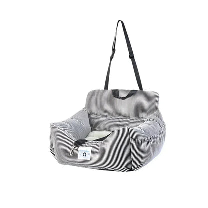 Pawride™ Dog Car Seat - Black & White Stripe - Products at Hunter’s Doggy Shop Free Shipping Worldwide