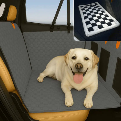 Pawtraveldeck™ Dog Car Seat Extender and Bed - Grey Travel Case + White Cover - Products at Hunter’s Doggy Shop Free