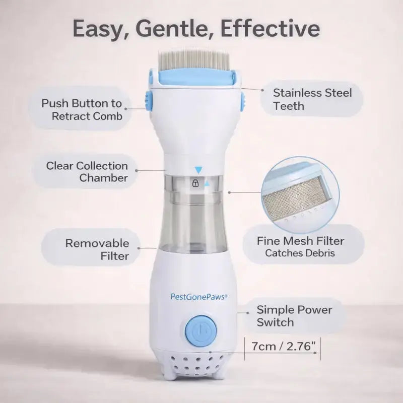 Pestgonepaws™ Electric Flea & Lice Removal Comb for Dogs - Dog Products at Hunter’s Doggy Shop Free Shipping Worldwide