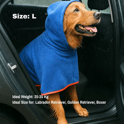 Puppydry™ Robe Comfy. Dry. Clean - Blue / l (25-35 Kg) - Best Selling Dog Products and Pet Essentials Collection Free