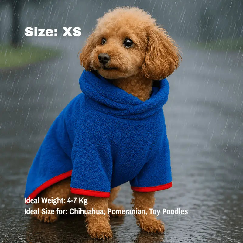 Puppydry™ Robe Comfy. Dry. Clean - Blue / Xs (4-7 Kg) - Best Selling Dog Products and Pet Essentials Collection Free