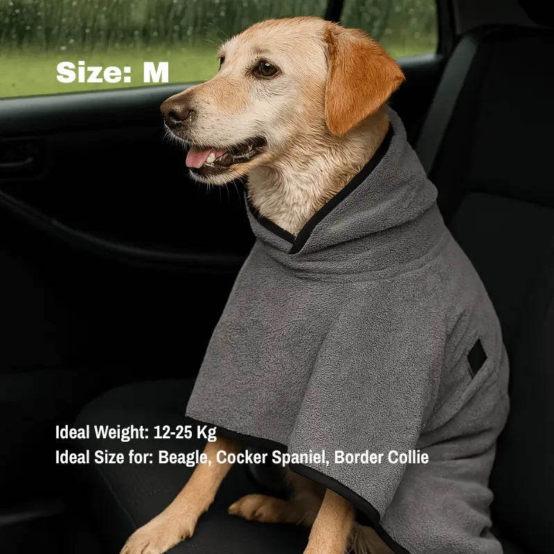 Puppydry™ Robe Comfy. Dry. Clean - Grey / m (12-25 Kg) - Best Selling Dog Products and Pet Essentials Collection Free
