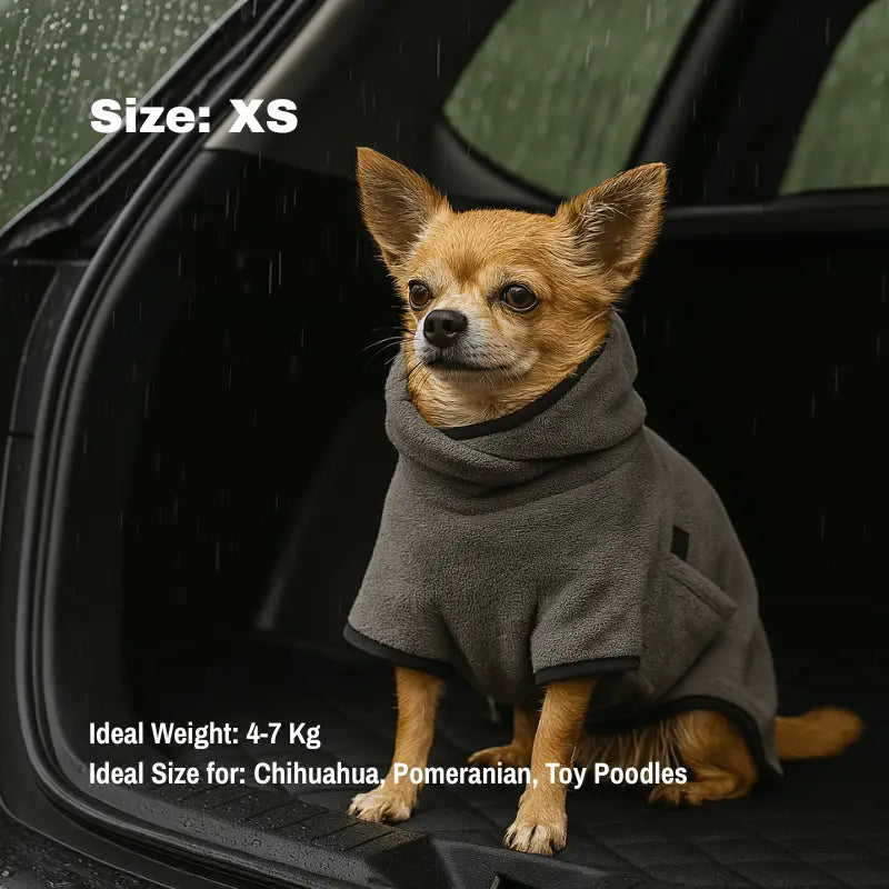 Puppydry™ Robe Comfy. Dry. Clean - Grey / Xs (4-7 Kg) - Best Selling Dog Products and Pet Essentials Collection Free