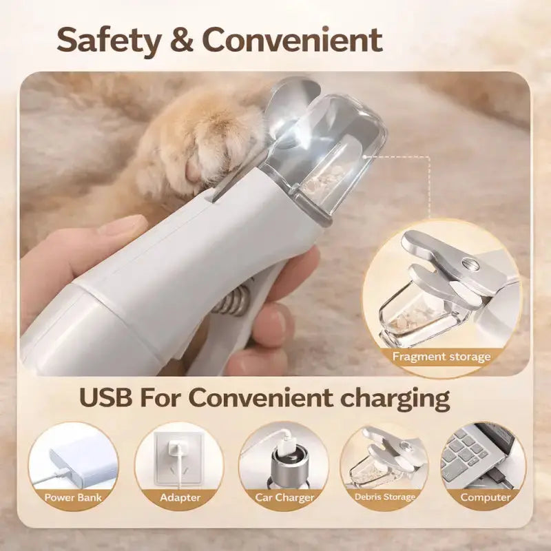 Safetrimpaws™ 2-in-1 Nail Trimmer & Grinder for Dogs - Dog Products at Hunter’s Doggy Shop Free Shipping Worldwide