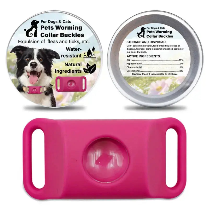 Tickguardpaws™ 30-days Chemical-free Tick & Flea Protection Pendant for Dogs - Pink + 1 Capsule - Dog Products